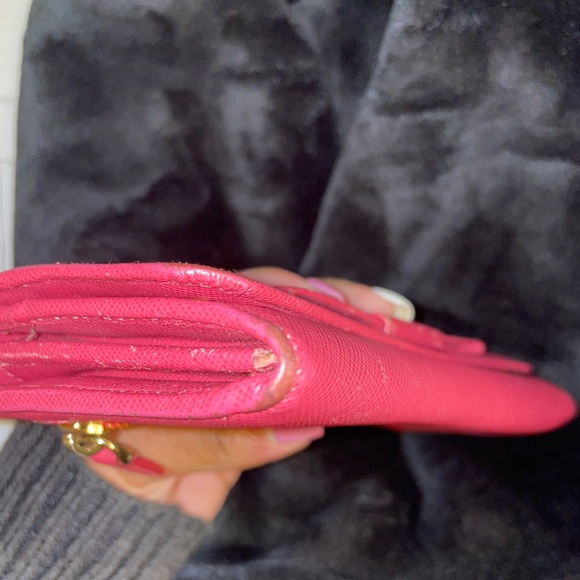 🌺Auth PRADA Fiocco Saffiano Wallet Peonia🌺 - Picture 13 of 16